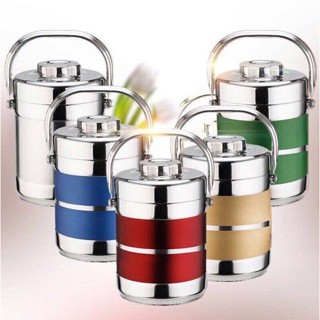 Cặp lồng giữ nhiệt inox 3 ngăn công nghệ Hàn Quốc dung tích 1.3L - Cà mèn Inox 3 tầng an toàn giữ nóng đồ ăn