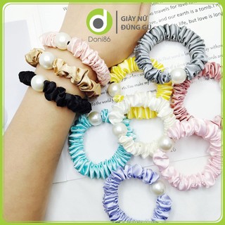 Dây buộc tóc đàn hồi cao, đính hạt lấp lánh nữ tính - Doni - DOPK267