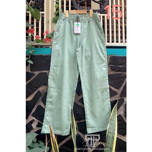 Quần linen màu suông (45-75kg)