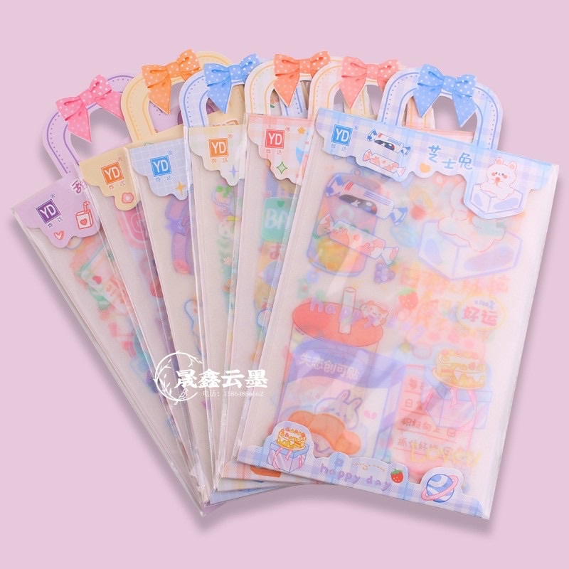 Sticker túi 4 tấm nhũ