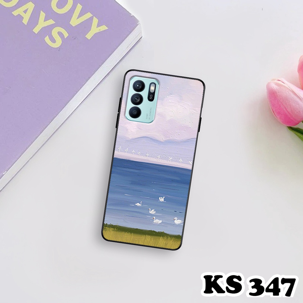 Ốp lưng Oppo Reno 6 5G - Reno 6Z 5G - Reno 6 Pro 5G - Ốp in hình Cánh đồng hoa - Chất liệu TPU siêu bền