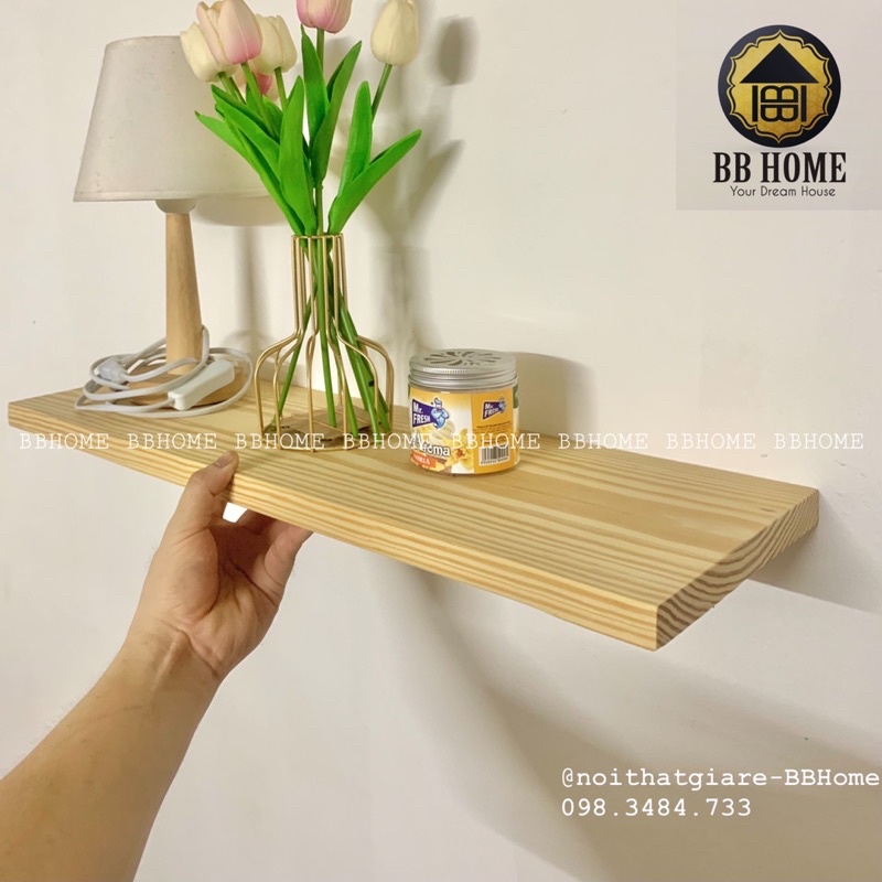 Ván làm kệ gỗ thông Mỹ rộng 20cm,dày 2cm,dài 60 80 100cm láng mịn 4 mặt