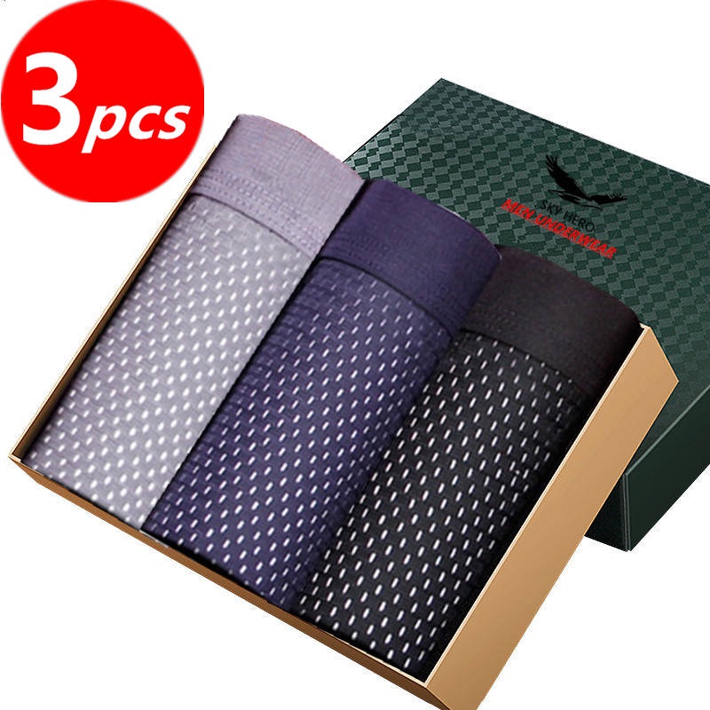 Set 3 Quần Lót Boxer Mềm Mại Thoải Mái Cho Nam