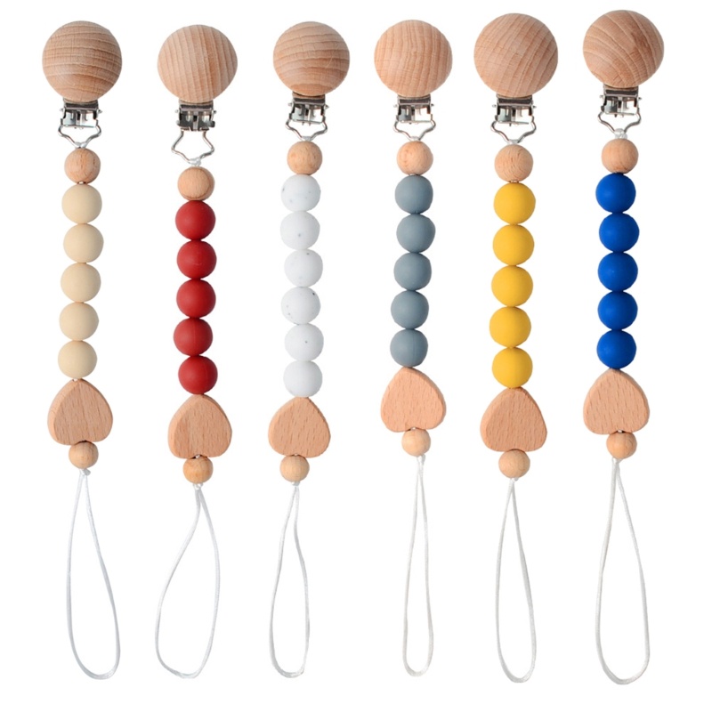 Some Chuỗi Núm Ti Giả Có Chuỗi Hạt Silicone Cấp Thực Phẩm An Toàn Cho Bé Ngậm Mọc Răng