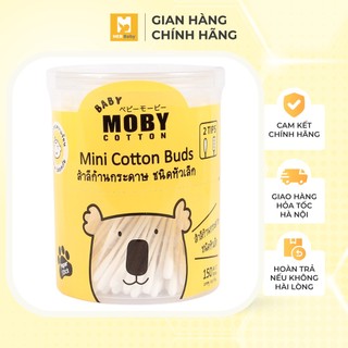 Tăm bông Moby cỡ nhỏ làm từ bông tự nhiên an toàn cho bé - Herbaby