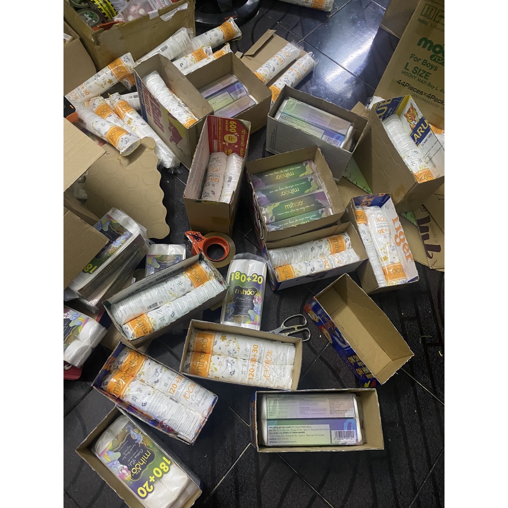 Bông tẩy trang Mihoo 120+30 Cotton Pad Chính Hãng