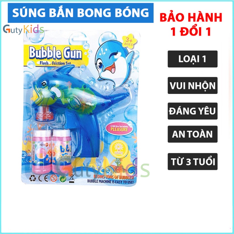 Đồ chơi cá heo thổi bong bóng đáng yêu chất liệu an toàn cho bé trên 3 tuổi - Giao màu ngẫu nhiên - Guty Kids