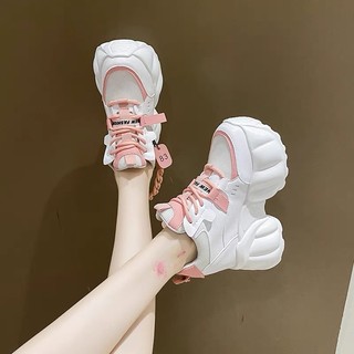 (SẴN ĐEN 36) Giày thể thao thời trang độn đế 10cm (VIDEO-ẢNH THẬT)