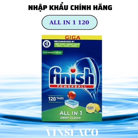 Viên rửa bát FINISH All in One 120 Viên ,110 viên , 100 viên 90 viên nhập khẩu châu âu