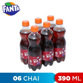 Lốc 6 chai nước ngọt hương xá xị fanta 390ml