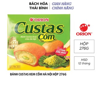 Bánh trứng Custas Kem Cốm Orion hộp 12 cái