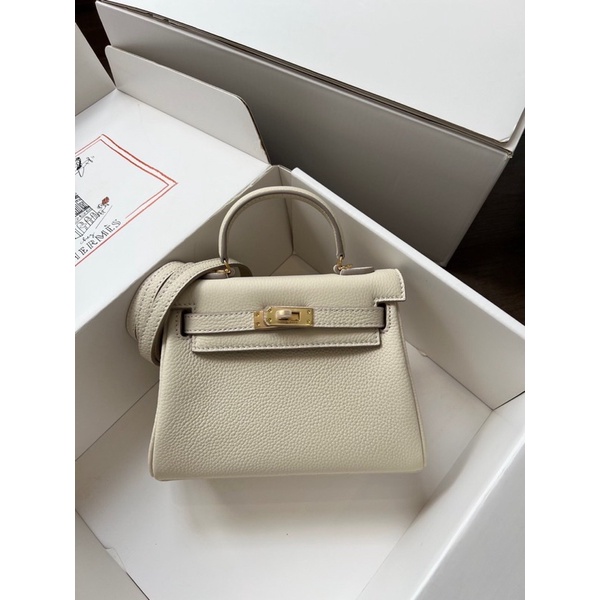 Túi HM KELLY Nguyên bản Tag vàng Sz 20cm Fullbox bill Hải quan