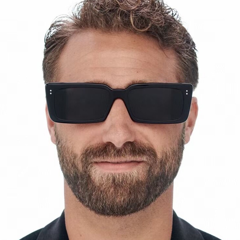 (YUZHU) Kính Mát Gọng Vuông Oversize Màu Kẹo Thời Trang Phương Tây