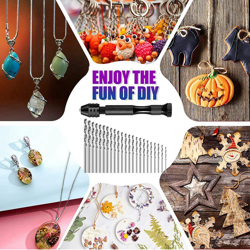 Bộ 281 Mũi Khoan Mini Làm Móc Khóa Resin / Trang Sức DIY