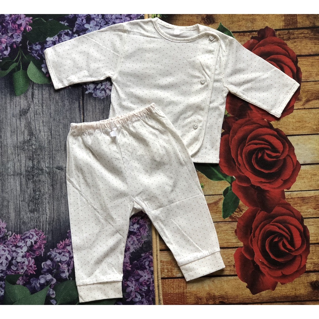 Bộ quần áo sơ sinh Cotton xuất Hàn cho bé sơ sinh đến 9 tháng