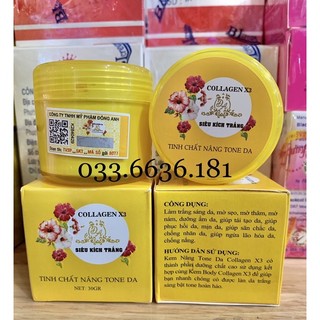 Kem siêu kích trắng collagen x3 30g