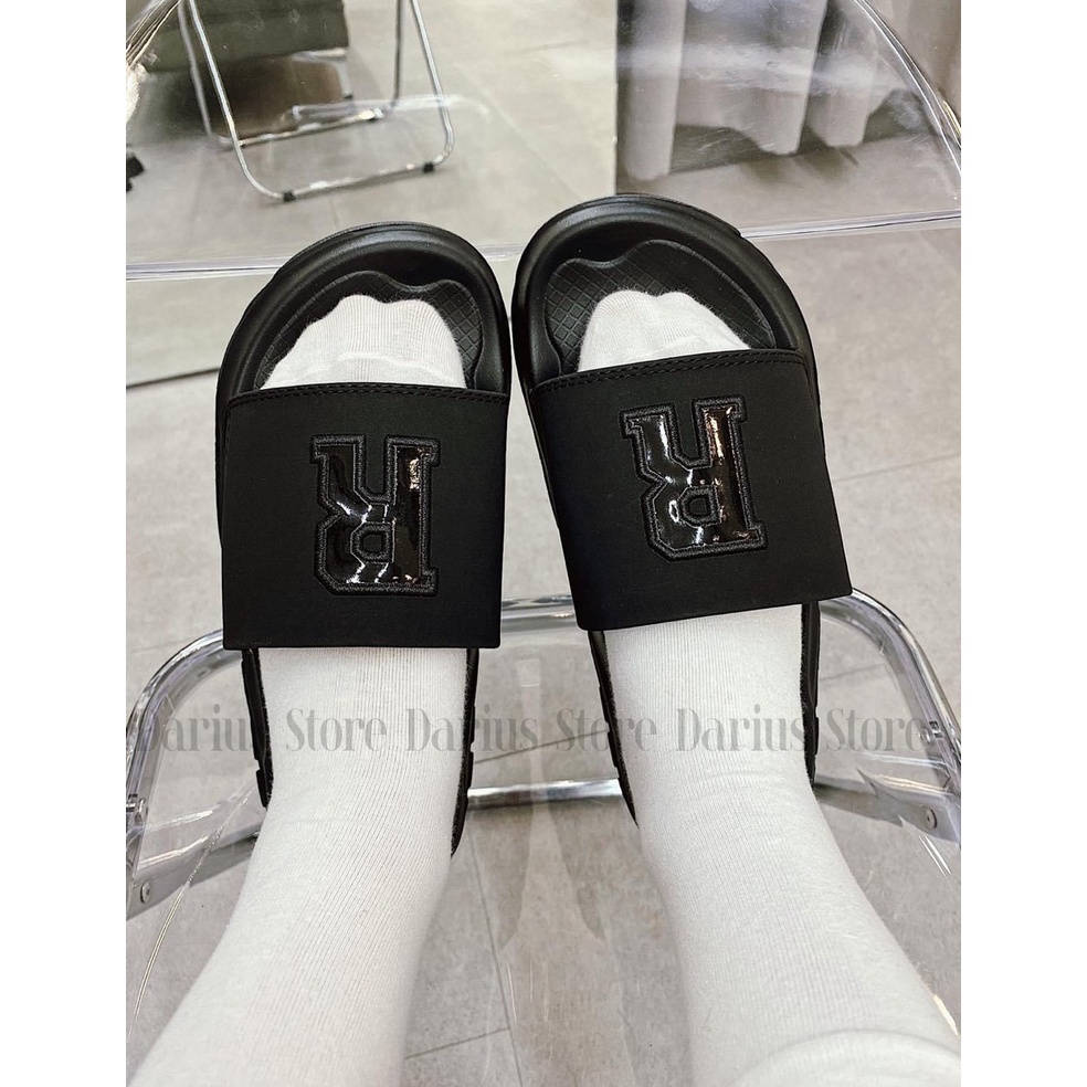 Dép Chữ R nam nữ quai ngang Logo thêu Unisex đế đúc bánh mì cao nhiều màu full tem mác