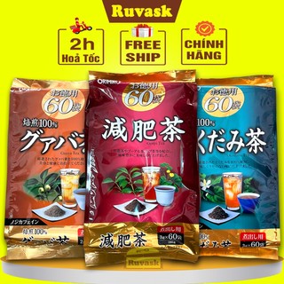 Trà Giảm Cân Orihino Chính Hãng Nhật Bản Genpi/ Trà Diếp Cá/ Trà Ổi - Trà Giảm Cân Thảo Mộc Lá Ổi Giảm Mỡ Bụng Ruvask