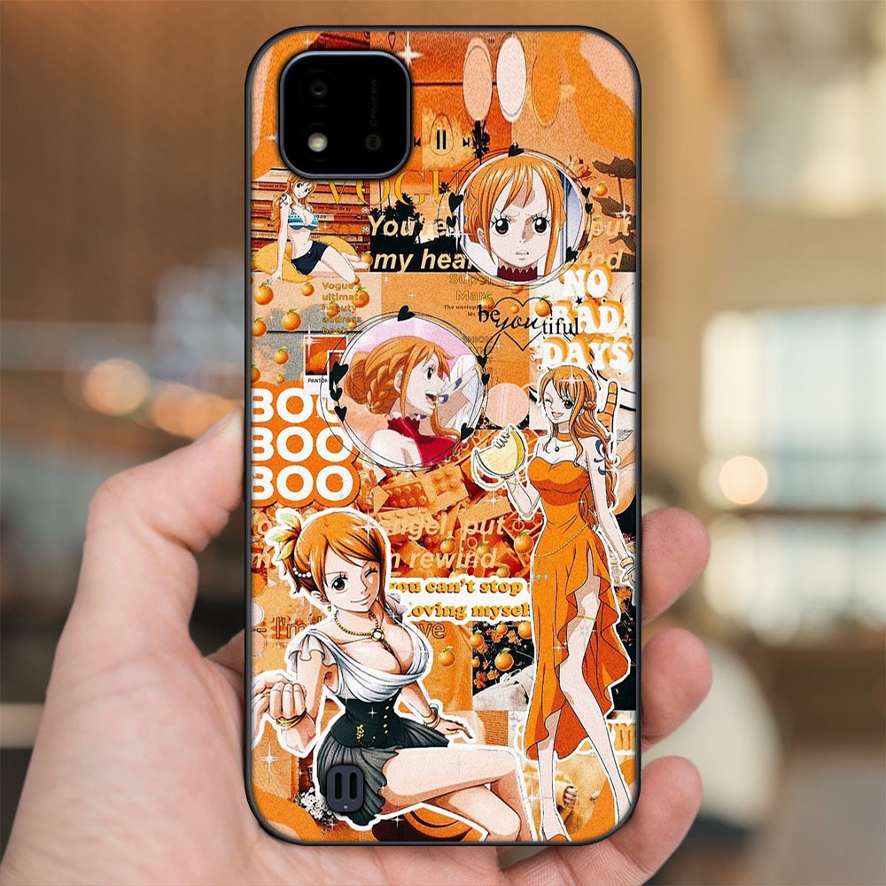 Ốp lưng Realme C11 2021, C20 viền đen in hình Nami One Piece Đảo Hải Tặc