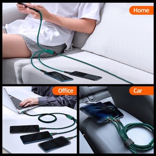 3 in 1 6A 100W Fast Charging Cable Data Transmission Cable for Huawei Xiaomi Android