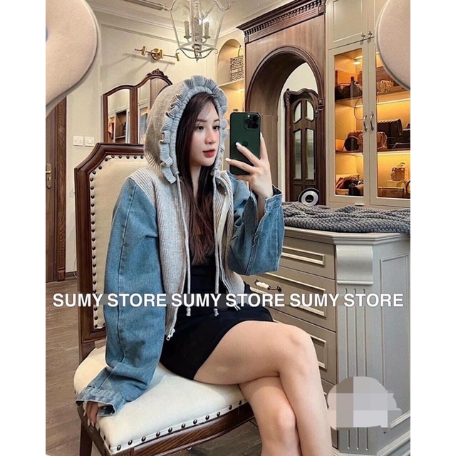 áo khoác jean phối len nhập TQ Sumy Store