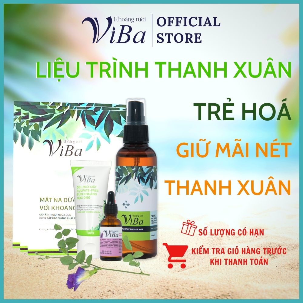 combo thanh xuân viba bộ sản phẩm chăm sóc da