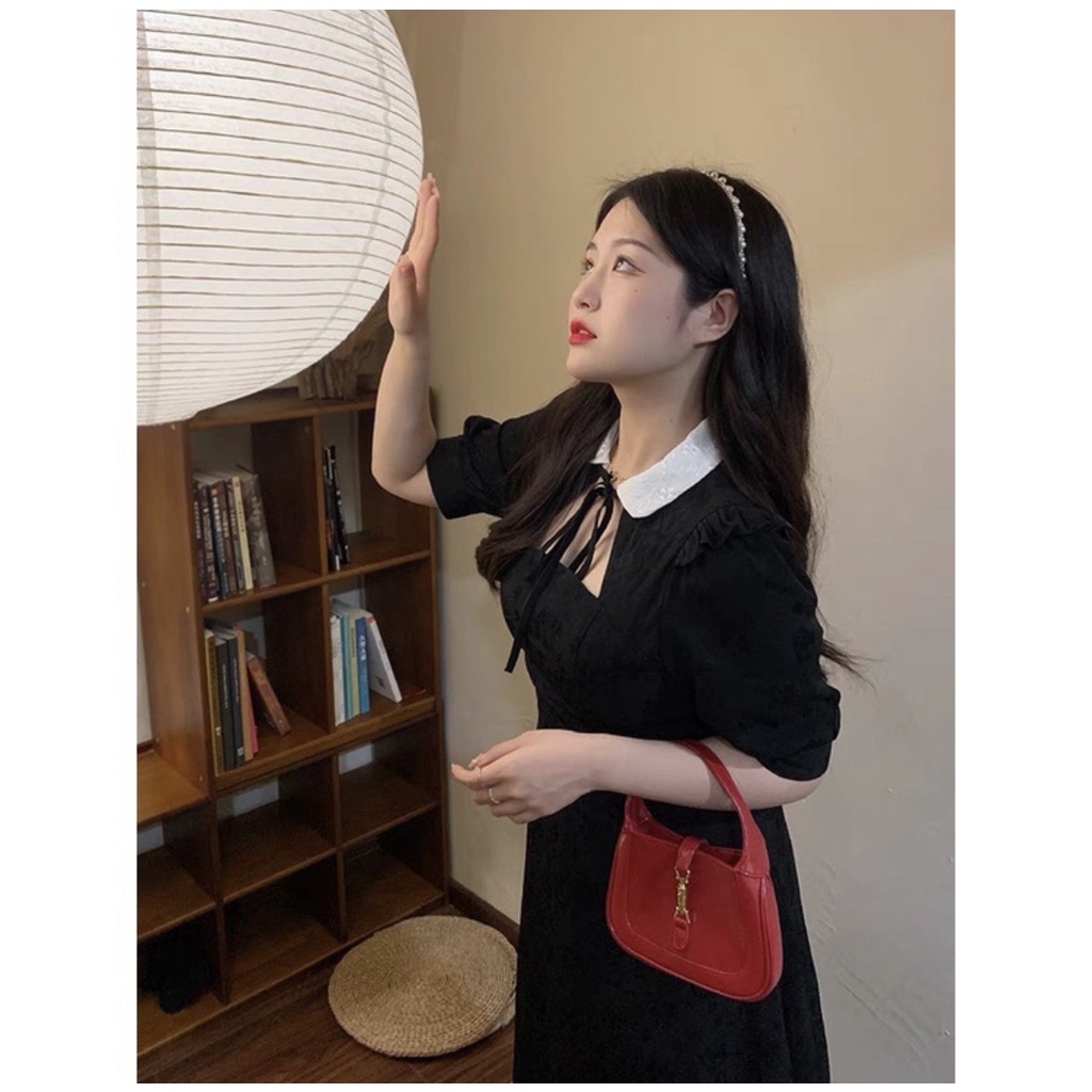 DKNTK01 Đầm Dự Tiệc Cổ Sen Hàn Quốc Bigsize Quỳnh Anh Từ 50kg Đến 100kg (M/L/XL/XXL)