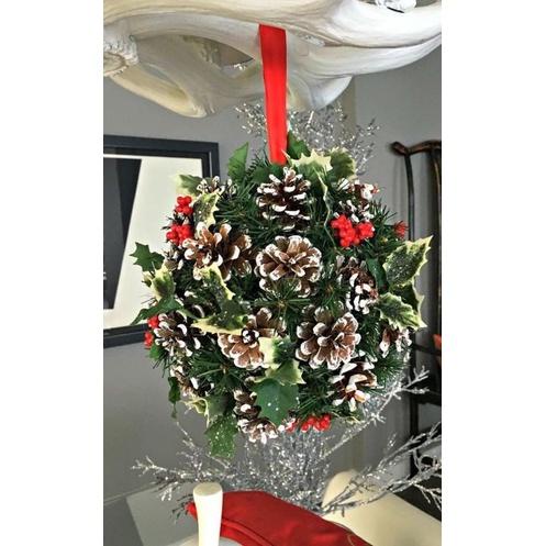 Quả thông khô vàng, bạc, tuyết trang trí giáng sinh  4cm/5cm