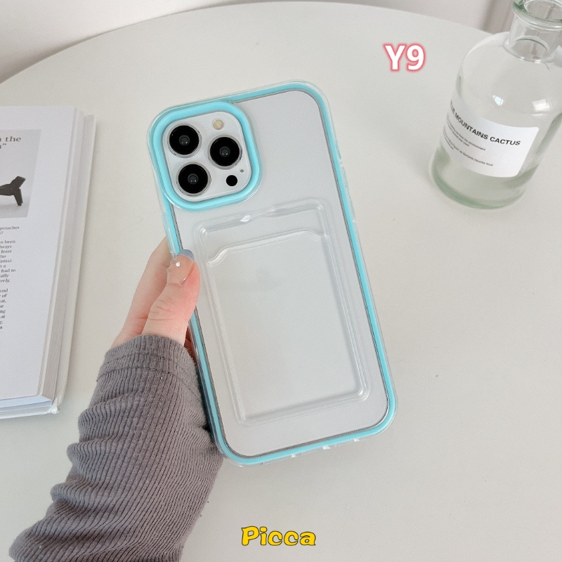 Ốp Điện Thoại Mềm Trong Suốt Chống Sốc Có Ngăn Đựng Thẻ 3 Trong 1 Cho IPhone 7 8 6 6S Plus 11 12 13 14 Pro MAX XR X XS MAX SE 2020
