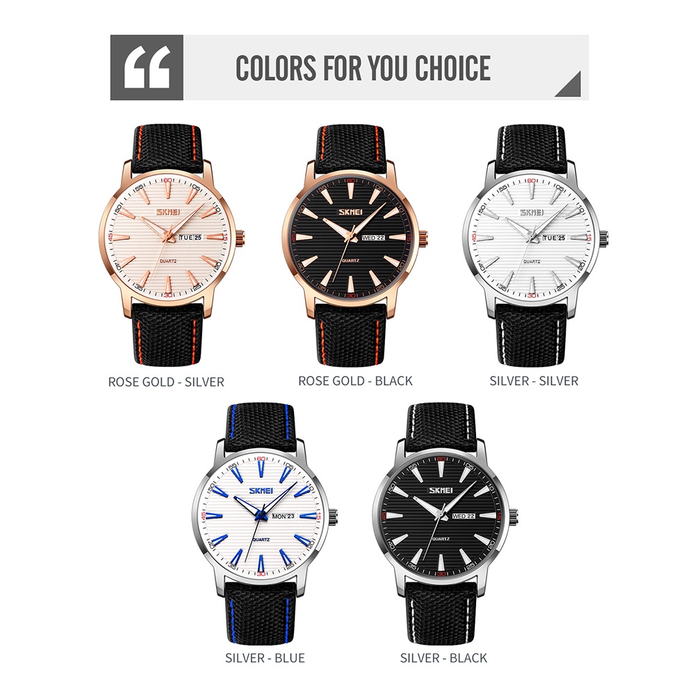 Đồng Hồ Thể Thao Nam Hiển Thị Ngày Dây Da SKMEI