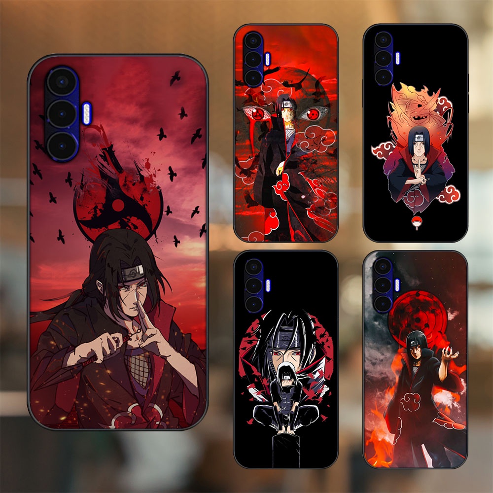 Ốp lưng Tecno Pova 3 viền đen in hình Uchiha Itachi Naruto