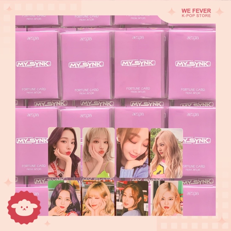 Lẻ thẻ bo góc khổ nhỏ của bộ "FORTUNE MY SYNK" CARD | AESPA | Thành viên ngẫu nhiên trong gói, còn nguyên túi bóng seal