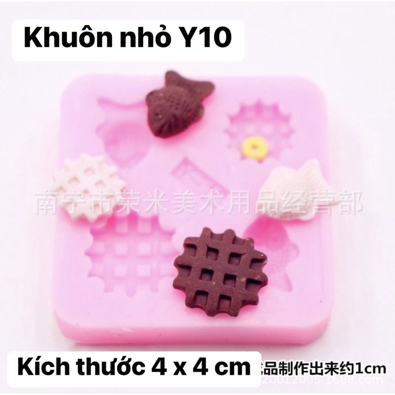 Khuôn silicone làm bánh đất sét mini, khuôn cupcake ốc quế