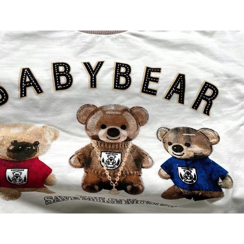 Bộ body chất cotton thấm hút kèm tất hoạ tiết ba chú gấu BABYBEAR dễ thương.