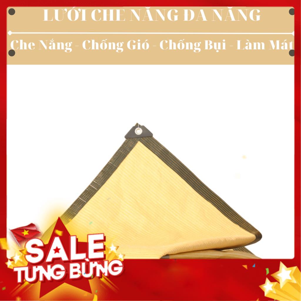 Lưới Che Nắng Nam Việt - Giá Bán Trên 1 Mét Vuông - Màu Vàng - May Viền Đóng Khoen Sẵn