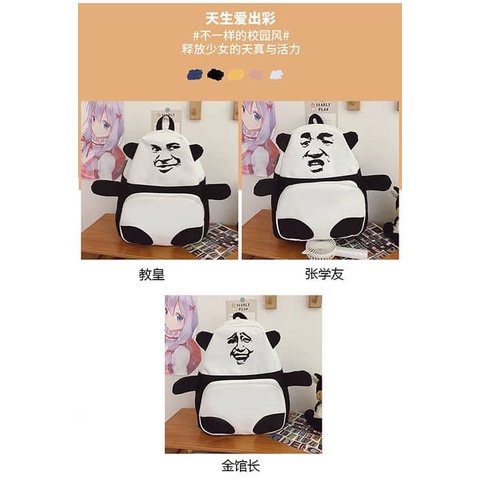 Balo thời trang hoạ tiết mặt hài hước siêu cute