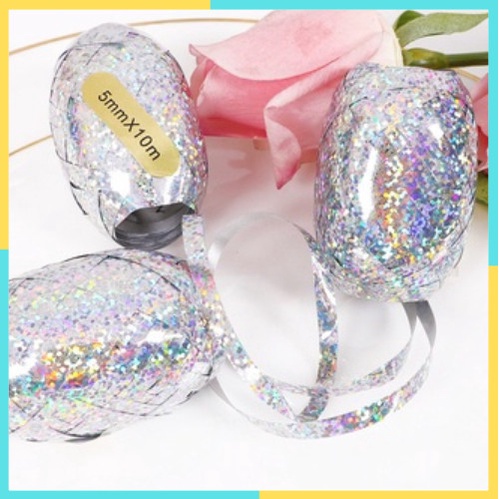 Ruy băng kim tuyên hình tổ kén buộc đuôi bóng cuộn 5mm X 10 mét