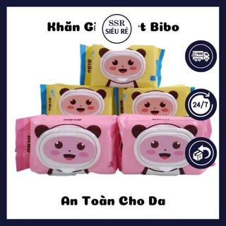 Khăn giấy ướt bibo 100 tờ, love sky