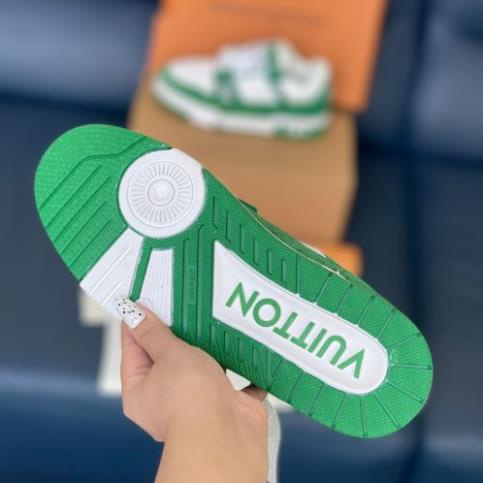 ✅freeship✅ Giày Louis Vuitton LV Trainer White pink & white green, giày thể thao LV cao cấp sang trọng full phụ kiện