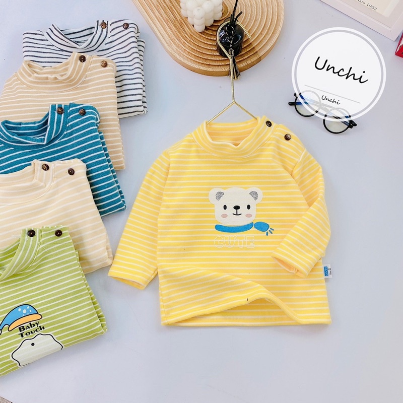 Áo cao cổ dài tay thu đông chất liệu mềm mại siêu ấm áp cho bé