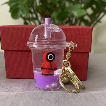 Móc khóa trà sữa,hoat hình dễ thương,màu sắc phong phú,không vỡ không phai màu