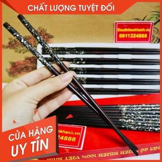 -Đồ thờ cúng-Bộ đũa khảm xà cừ gỗ mun