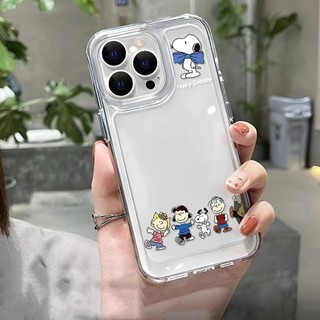Ốp Điện Thoại Mềm Trong Suốt Hình Snoopy Cho iphone 14 Pro Max 14 Plus 13 11 12 7Plus X XR