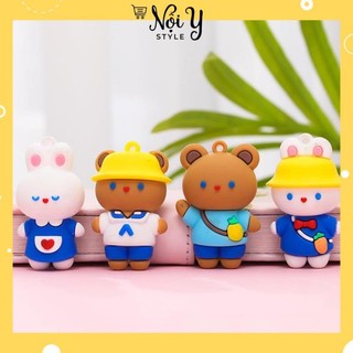 Móc khóa họa tiết dễ thương váy xanh siêu xinh cute
