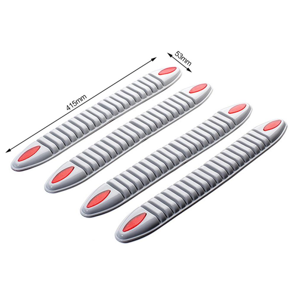 Bộ 4 Miếng Dán Cản Trước / Sau Bằng Cao Su Silicon Chống Trầy Xước Cho Xe Hơi Q2Z5