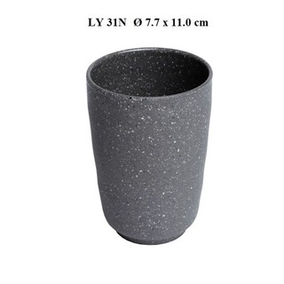 Bộ 2 ly uống nước nhựa melamine nhám xám ly31n-300ml