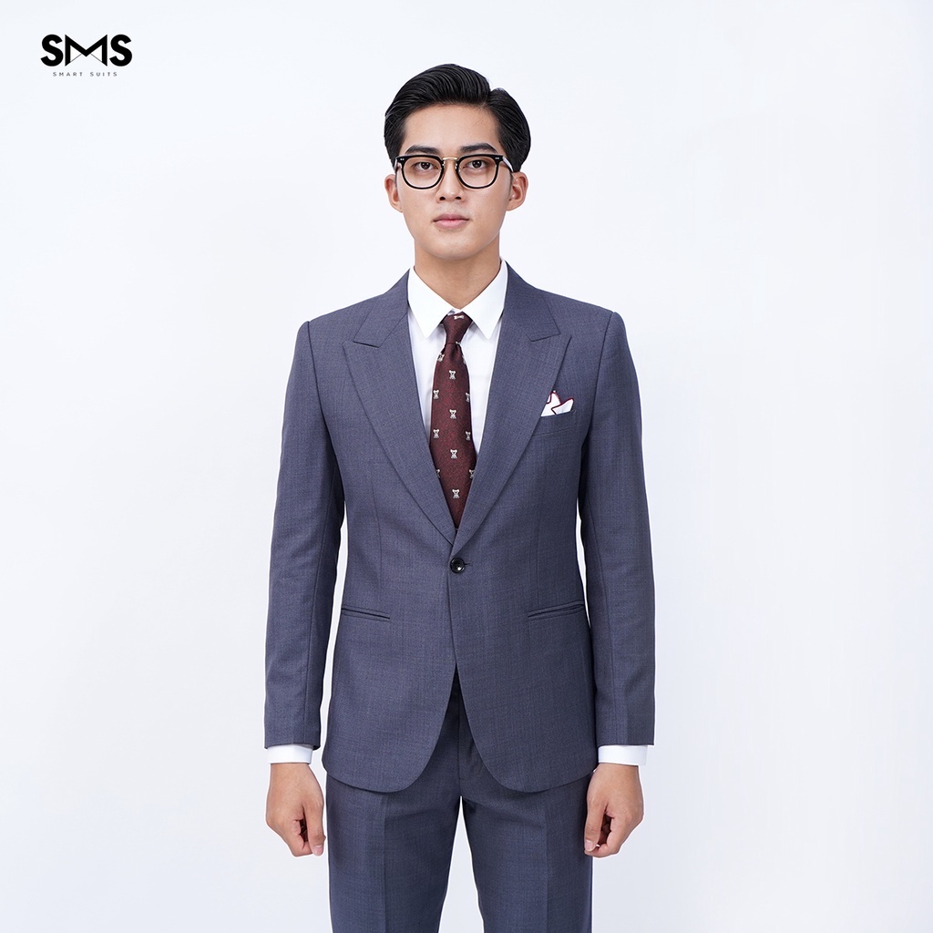 Vest nam xám lông chuột, suits sartorial, 1 khuy 2 túi, chuẩn form Smart Suits