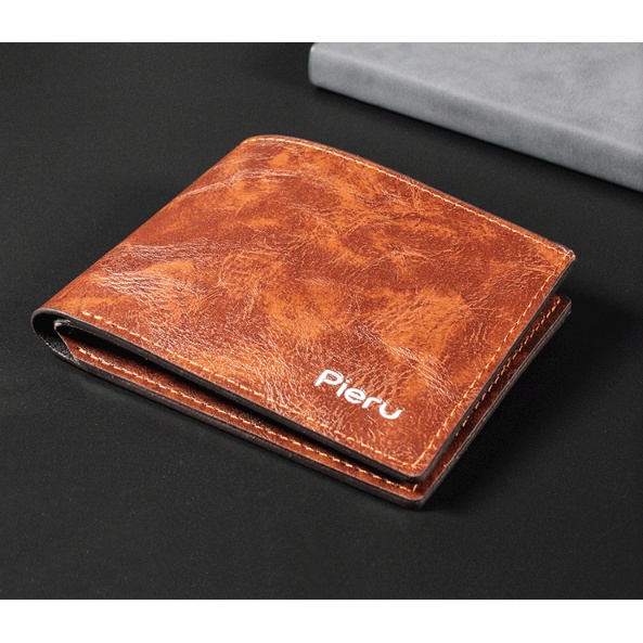Ví Nam Da Cao Cấp Thương Hiệu Pieru,Bóp Da PU Xịn Nhiều Ngăn Đẳng Cấp Nam Tính Phong Cách Hàn Quốc