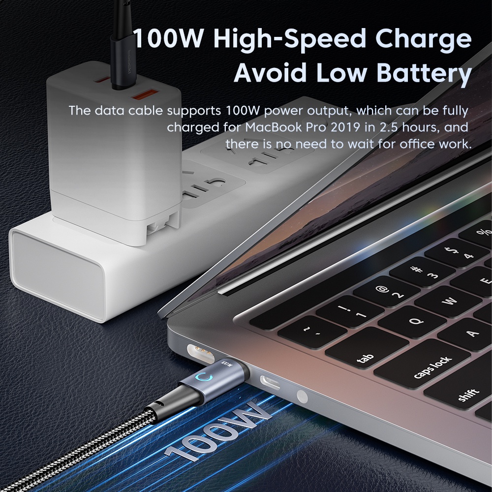Cáp Sạc Nhanh Đèn LED USB Type C 100W PD 66W / 6A USB-C Type-C Cho Huawei P50 Samsung