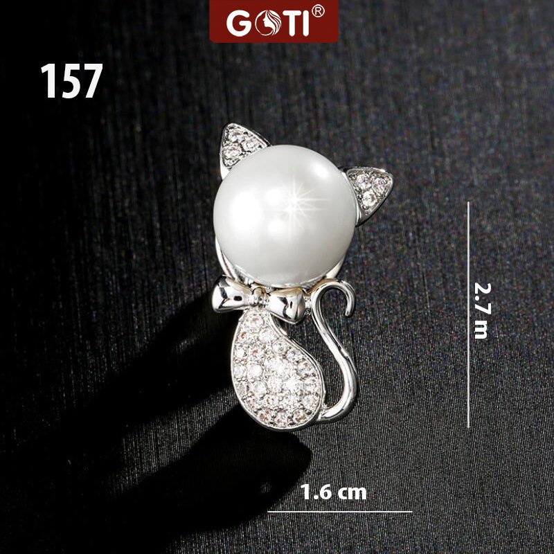 GOTI - Tag Cài Áo Cao Cấp Hình Mèo Nhỏ Đẹp Thanh Lịch Phụ Kiện Trang Trí Dành Cho Nữ